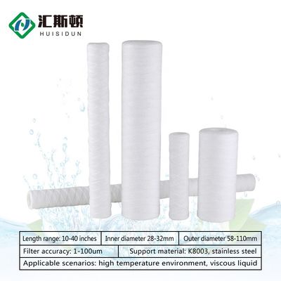 家庭用フィルタリングと水処理用の15W電源ストリング傷口フィルターカートリッジ