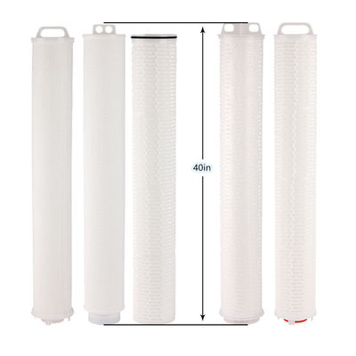 0.2 Um PTFE 熱結合 PP 大流量折りたたみ水フィルターカートリッジ