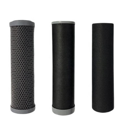 家庭用浄水器用のOEM 10インチ圧縮ココナッツシェル活性炭フィルターをサポート